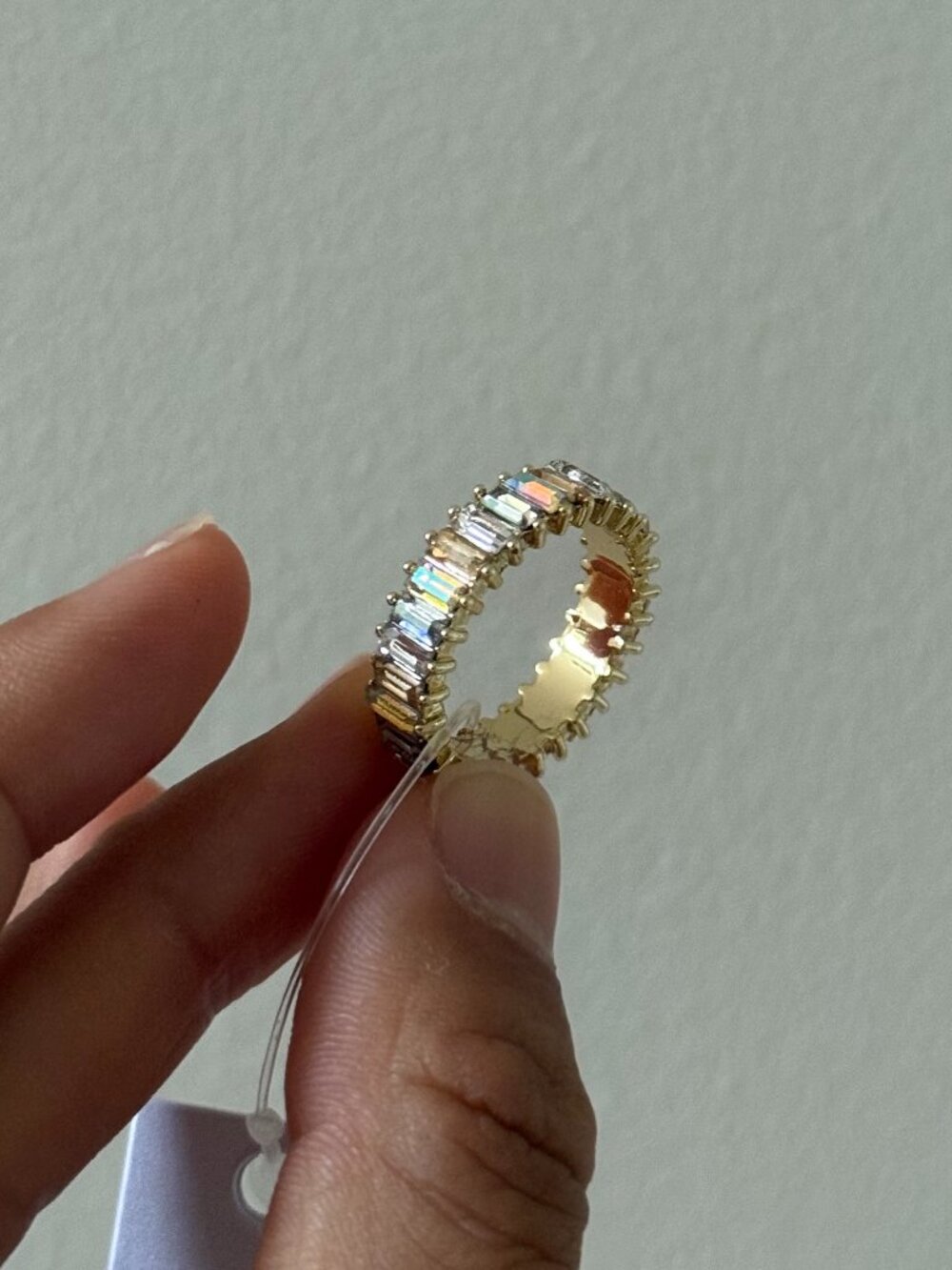 Multicolor crystal ring from BaubleBar